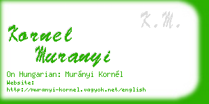 kornel muranyi business card
