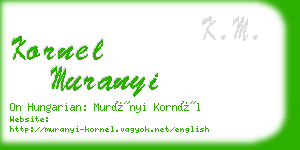 kornel muranyi business card